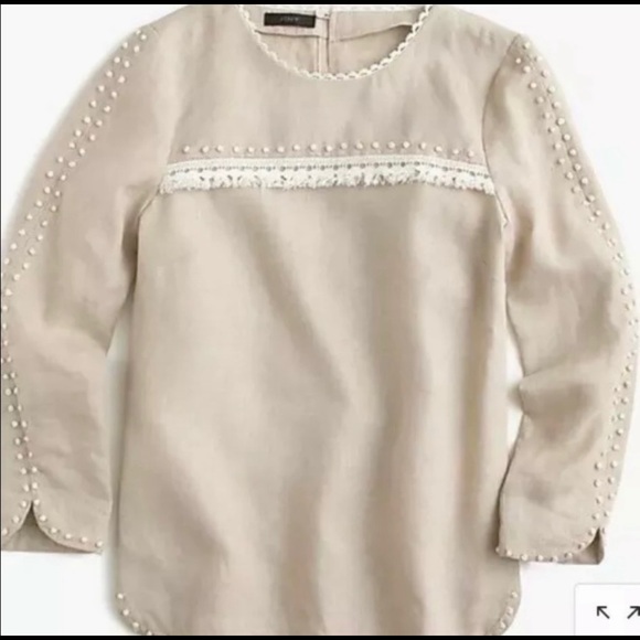 J Crew 100% Linen Blouse Shirt - Picture 2 of 8